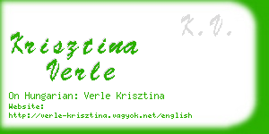 krisztina verle business card